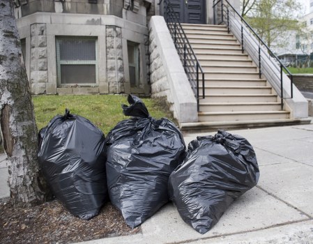 Professional waste management team at a Bermondsey site